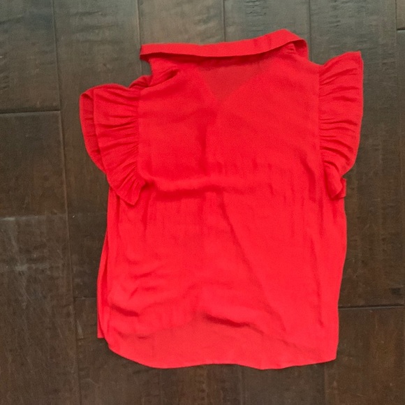 Forever 21 Red Button Down Shirt - Picture 3 of 4